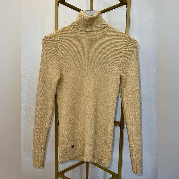 NEW Ralph Lauren Women's Golden Turtleneck Sweater - Size M - Picture 2 of 9